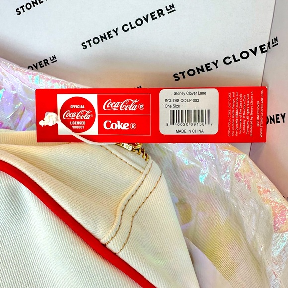 Stoney Clover Lane x Coca Cola Embroidered Large Pouch NWT - Picture 7 of 13